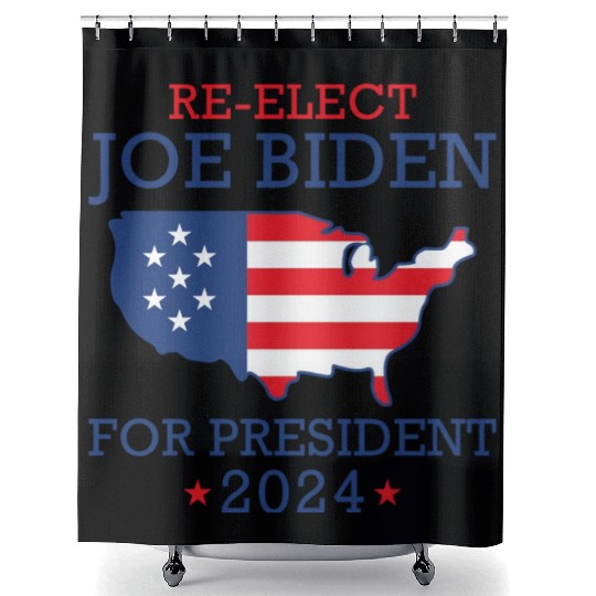 Re-Elect Joe Biden For President 2024 Shower Curtains