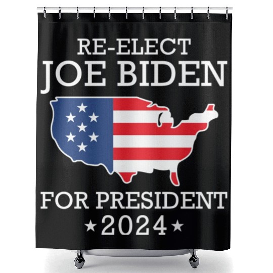 Re-Elect Joe Biden For President 2024 Shower Curtains