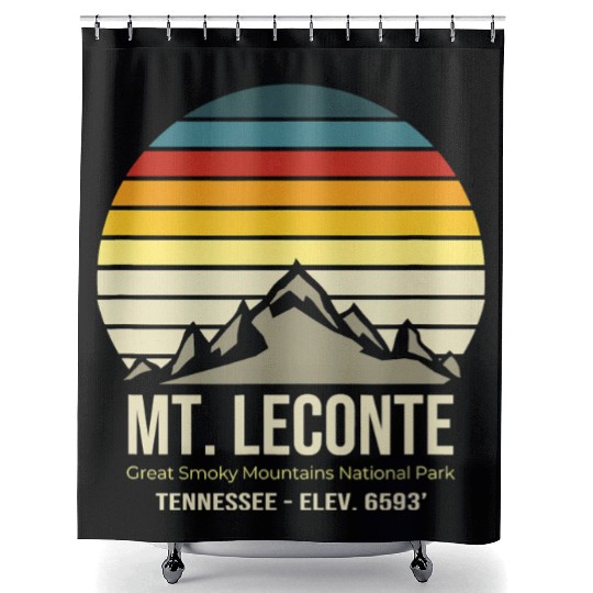 Mt LeConte Great Smoky Mountains Vintage Tennessee Shower Curtains