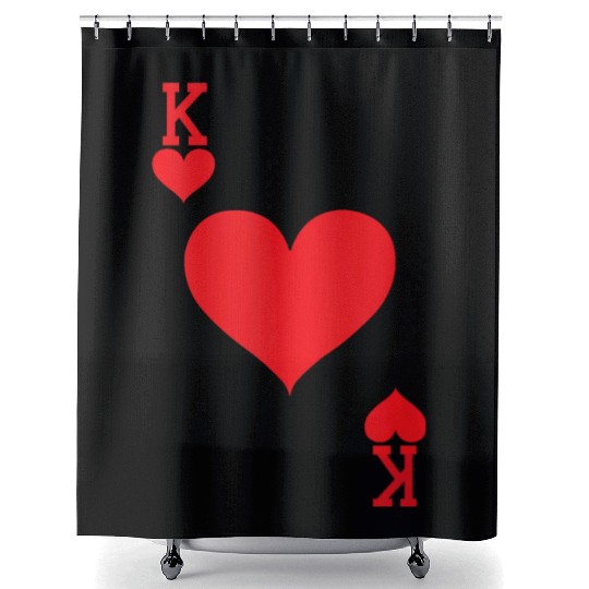 King of Hearts Playing Card Halloween Costume Tank Shower Curtains