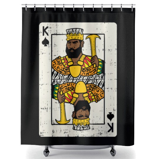 Mens African King Card Black Pride BLM Couple Matc Shower Curtains