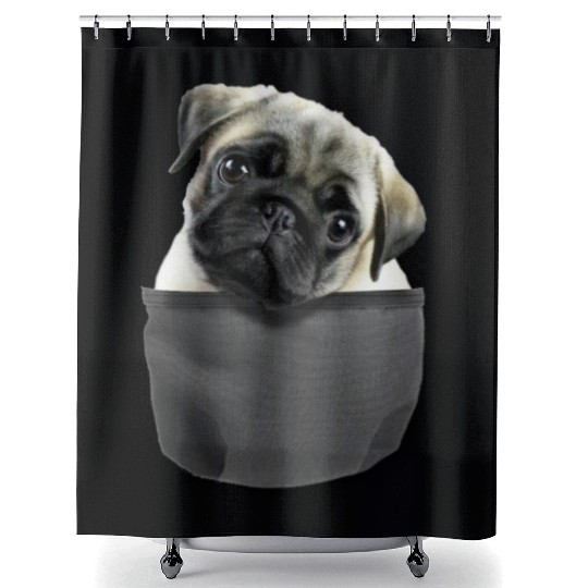 PUG DOG Shower Curtains