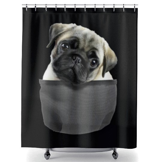 PUG DOG Shower Curtains