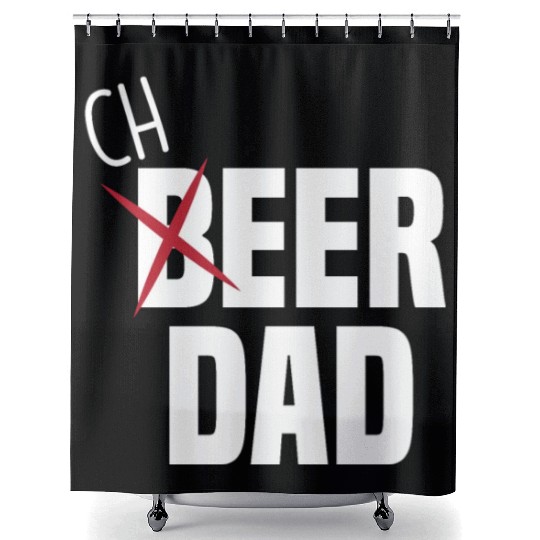 Funny Cheer Dad Cheerleading Dad Beer Shower Curtains