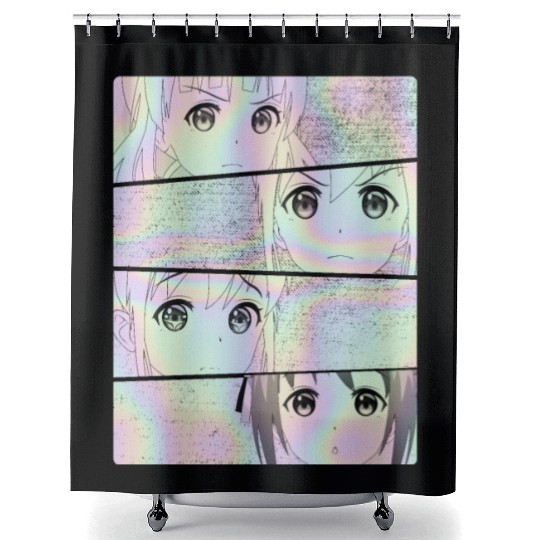 Pastel Goth Kawaii Anime Shower Curtains