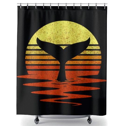Save The Whales Nautical Ocean Killer Whale Sea Co Shower Curtains