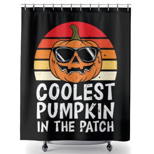 Coolest Pumpkin In The Patch - Halloween Shower Curtains