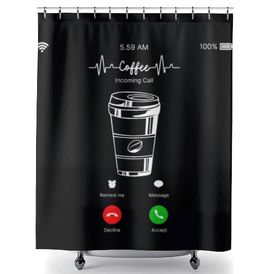 Coffee Is Calling Shower Curtains