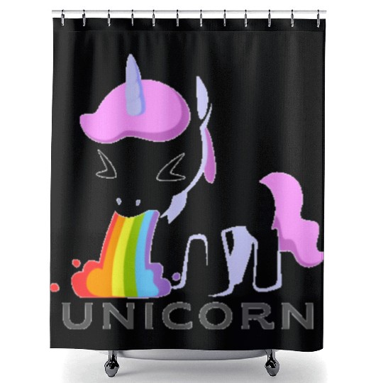 Rainbow Animal Fairy Unicorn Lover Girls Women Gif Shower Curtains