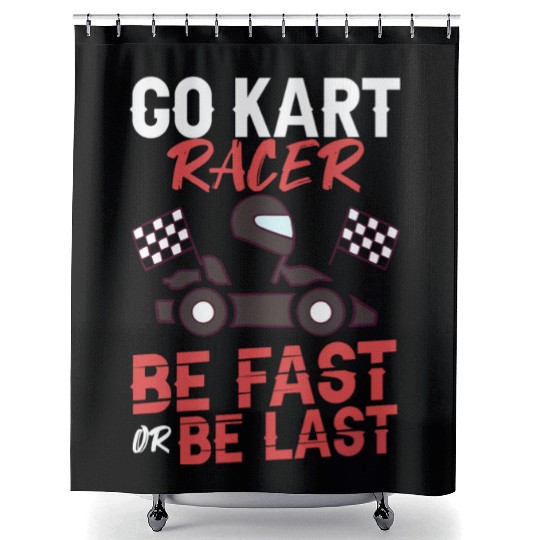 Go Kart Racing Indoor Karting Racer Electric Shower Curtains