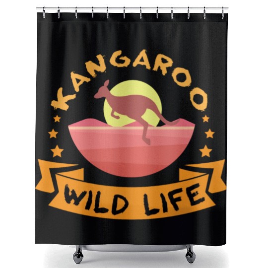 Kangaroo Wild Life Shower Curtains