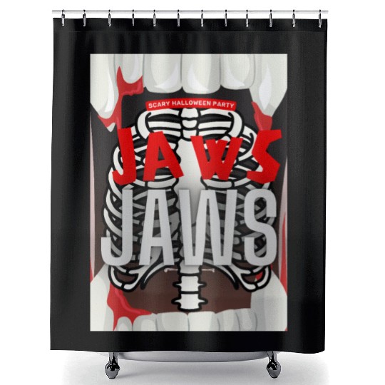 Jaws Halloween Shower Curtains