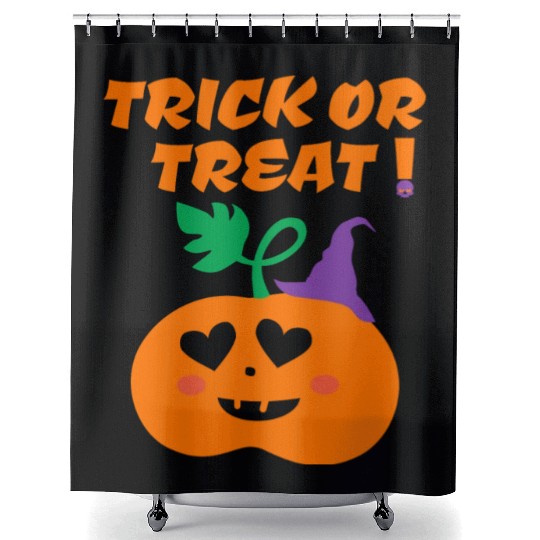 Halloween Scary Evil Pumpkin Funny Pumpkin Head Shower Curtains
