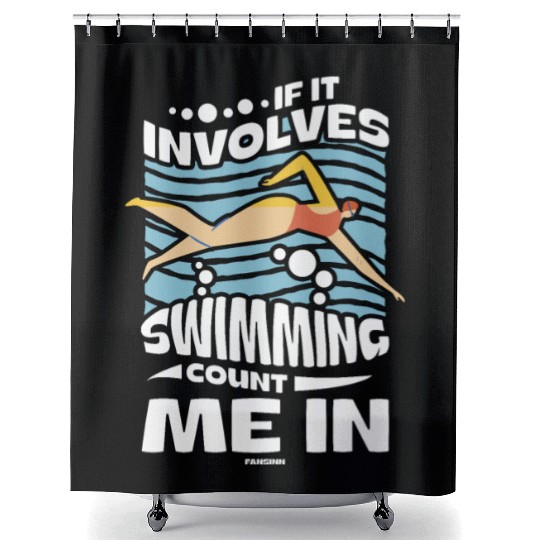 Swimming lifeguard swimming course outdoor pool gi Shower Curtains