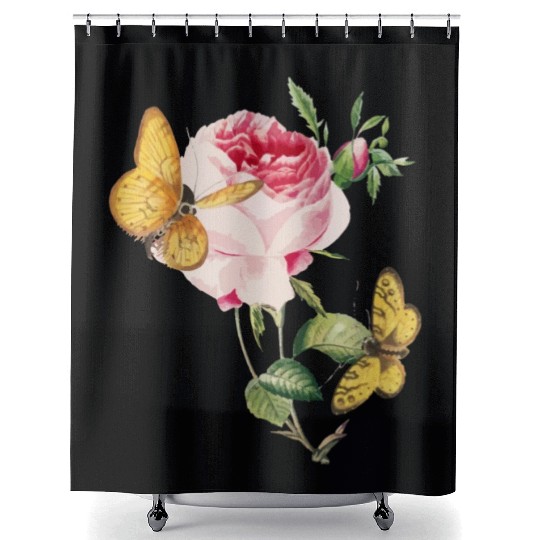 Watercolor Butterflies Gardening Womens Butterfly Shower Curtains
