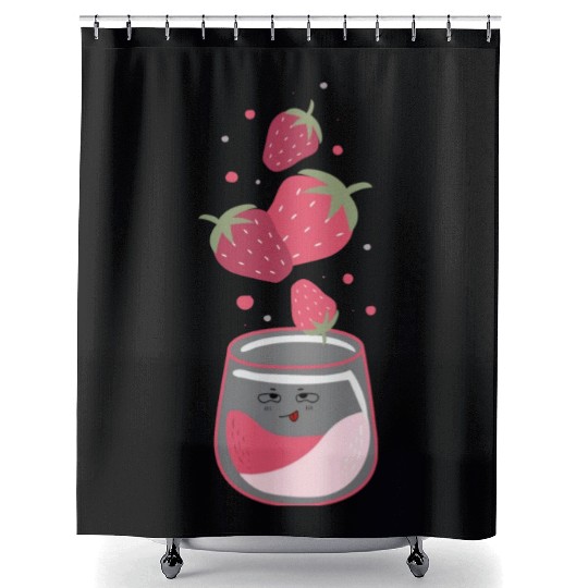 Delicious Strawberry juice Shower Curtains