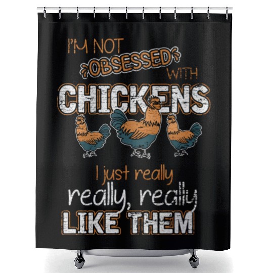 Farmer Farm Animal Chicken Shower Curtains