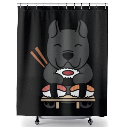 Sushi Lover Cane Corso Shower Curtains