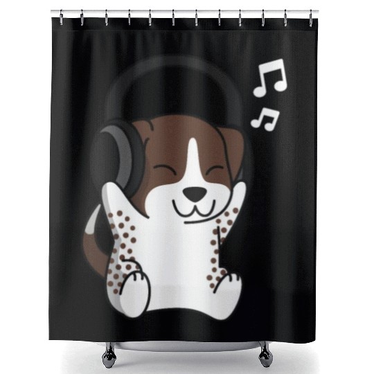 Music Lover German Shorthaired Pointer Shower Curtains