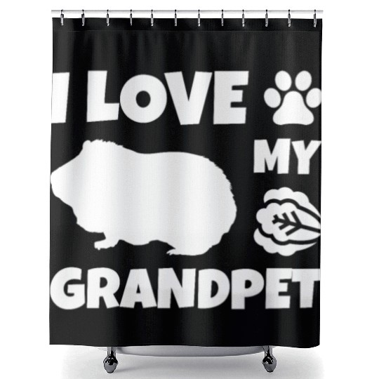 I Love My Grandpet Guinea Pig Shower Curtains