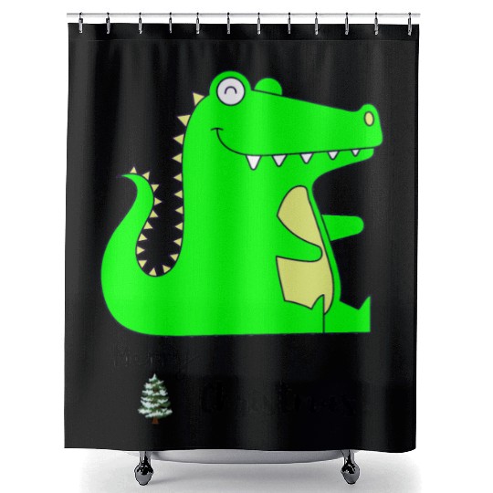 MERY CHRISTMAS Shower Curtains Funny Carton, graphic tops