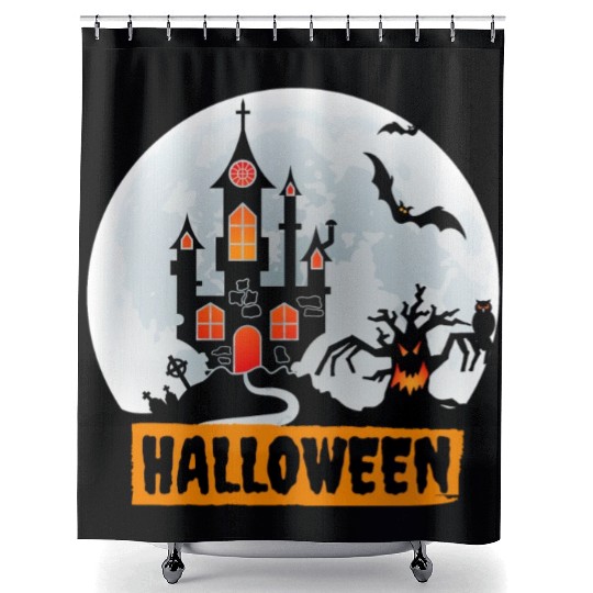 Halloween night story series Shower Curtains