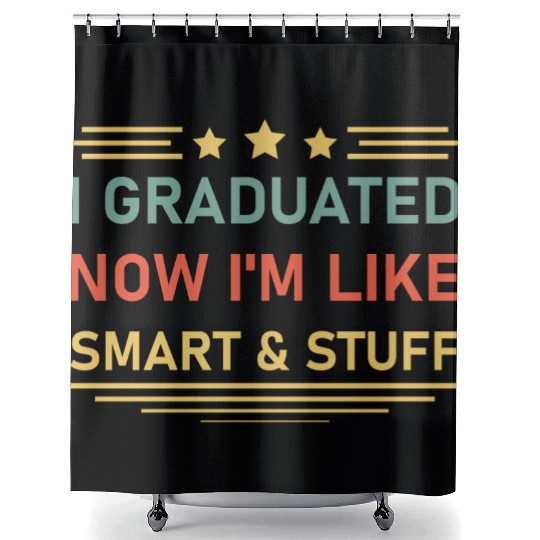 Funny College High School Graduation Gift Senior Shower Curtains