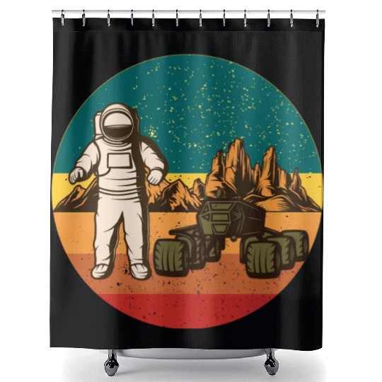 Astronaut on Mars Shower Curtains