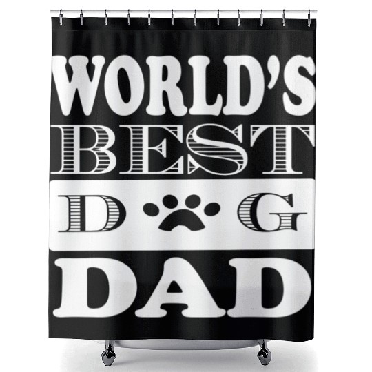 Worlds Best Dog Dad Shower Curtains