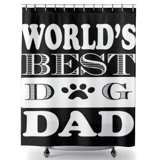Worlds Best Dog Dad Shower Curtains