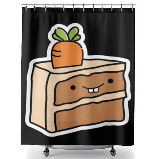 Carrot Cake Sweet Carrot Cake Shower Curtains