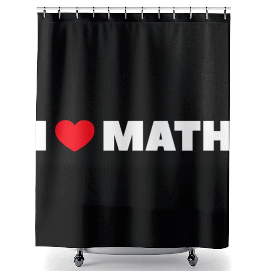 I Love Math Shower Curtains