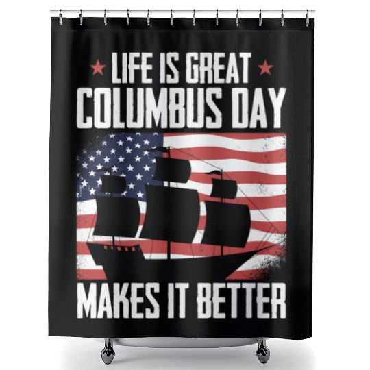 Columbus Day 1492 Shower Curtains