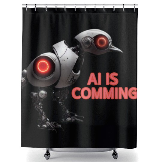 AI is coming Shower Curtains