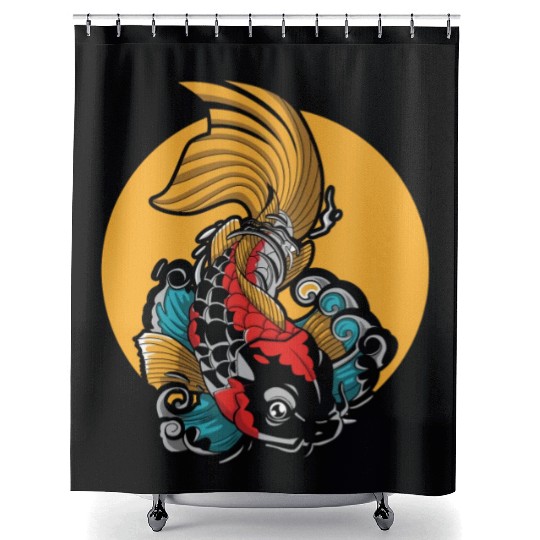 Japanese Koi Fish Shower Curtains