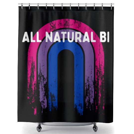 All Natural Bi Bisexual LGBTQ Bi Pride LGBT Shower Curtains