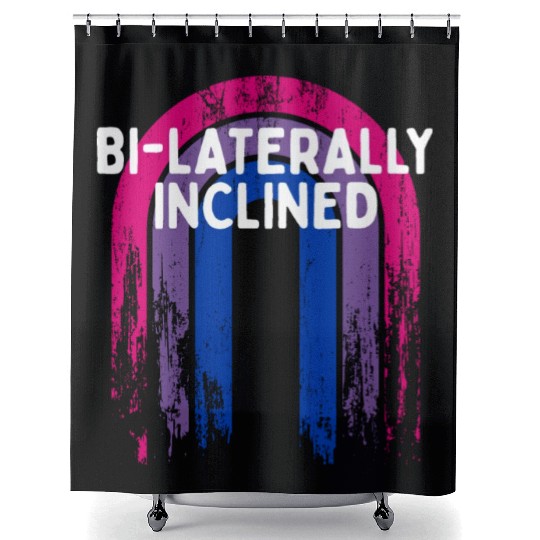 Bi-Laterally Inclined Bisexual LGBTQ Bi Pride Shower Curtains