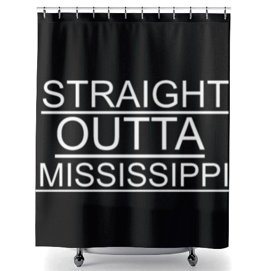 straight outta mississippi Shower Curtains