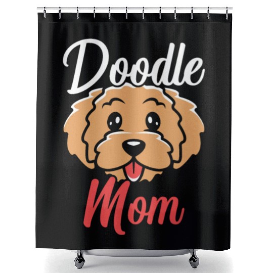 Doodle Mom Goldendoodle Dog Lover Puppy Paw Love Shower Curtains