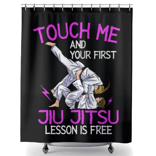 Touch Me And Your First Jiu Jitsu Lesson Is Free Shower Curtains