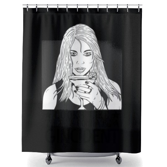 Theres Gonna Be A Gincident Funny Gin Saying Shower Curtains