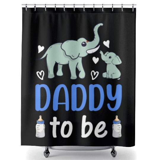 New Daddy Paternity New Dad - Elephant Daddy To Be Shower Curtains