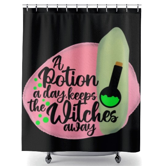 Halloween Funny Witch Potion Quote Shower Curtains