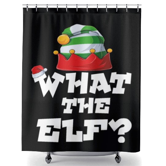 Gamer Elf Family Matching Christmas Group Pajama Shower Curtains