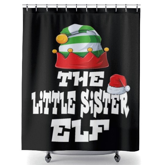 Gamer Elf Family Matching Christmas Group Pajama Shower Curtains