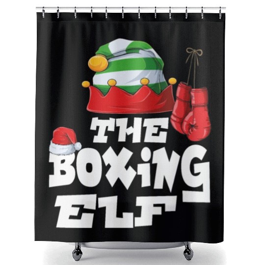 Gamer Elf Family Matching Christmas Group Pajama Shower Curtains