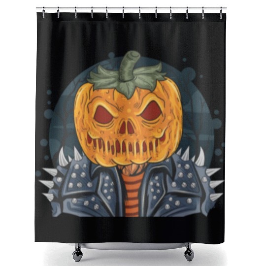 Spooky Jack-o'-lantern Shower Curtains