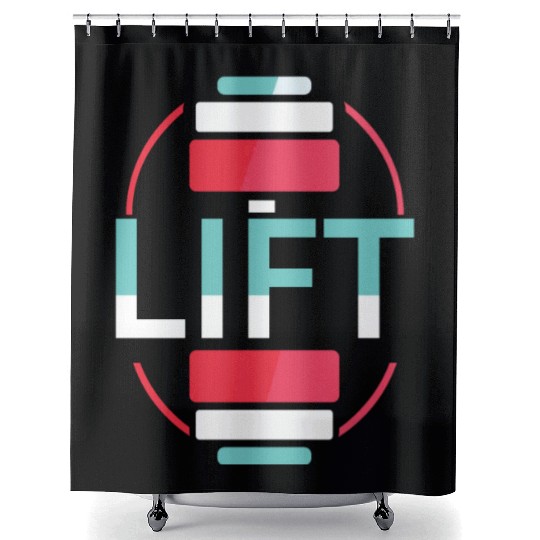 Lift Gym Lifting Weightlifting Workout Shower Curtains