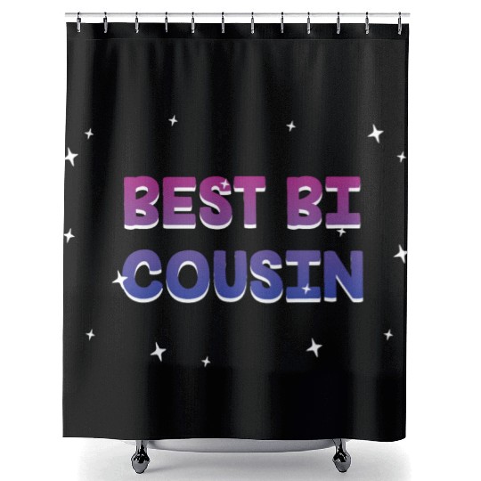 Best Bi Cousin Bisexual LGBTQ Bi Pride LGBT Family Shower Curtains