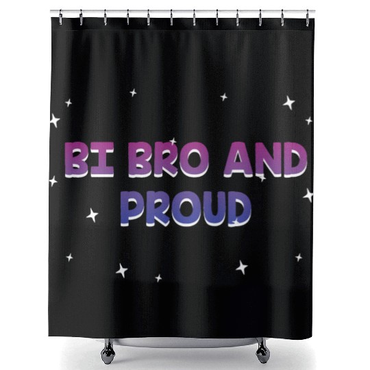 Bi Bro and Proud Bisexual LGBTQ Bi Pride LGBT Shower Curtains